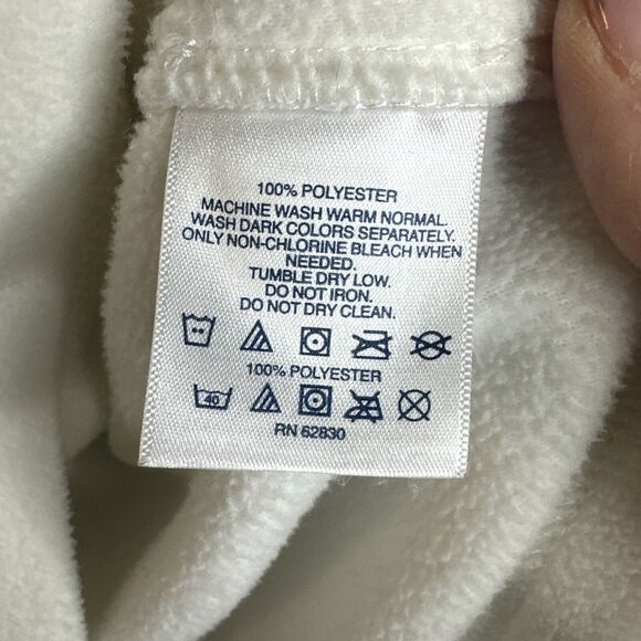 LANDS END PULLOVER WOMENS SZ S/P 6-8 CREAM 1/4 ZIP FLEECE TEXTURED - Picture 9 of 9